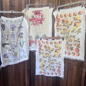 Cannon All Cotton Vintage Hand Towels Lot of 4 Fair Condition AS IS Kitsch Retro